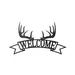 Loon Peak® Welcome Antlers Wall Décor Metal in Black/Gray | 11 H x 24 W x 0.06 D in | Wayfair 3873BFBEC0714736BA6F0A2D0F9C8F03