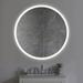 Orren Ellis Round Lighted Metal Framed Wall Mounted Bathroom/Vanity Mirror in Silver Metal | 32 H x 32 W x 1.38 D in | Wayfair