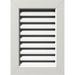 Vertical Gable Vent: Functional, PVC Gable Vent w/ 1" x 4" Flat Trim Frame