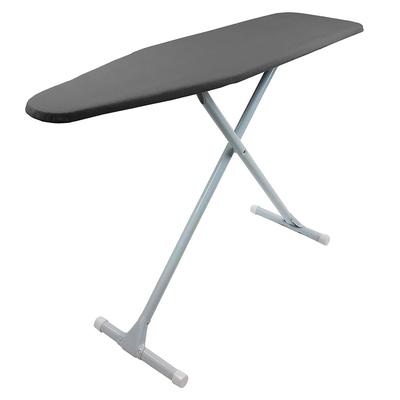 Homz T-Leg Foldable Adjustable Ironing Board with Foam Pad & Cotton Cover,Gray