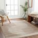 Zeke 7'10" Round Modern Updated Traditional Farmhouse Mocha/Multi Brown/Bone/Nutmeg/Dark Gray/Tan/Cream/Brown/Light Slate/Dark Red Area Rug - Hauteloom