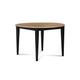 Table ronde extensible bois D105 cm avec 1 allonge et pieds fuseau