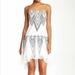 Free People Dresses | Free People Radiating Angles Dress In Ivory Combo White Women's Size 8 | Color: Black/White | Size: 8