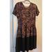 Lularoe Dresses | Lularoe Amelia Dress (Xl) Black/Multi | Color: Black | Size: Xl