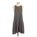 Socialite Casual Dress - A-Line: Black Stripes Dresses - Women's Size Small