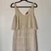 American Eagle Outfitters Dresses | 20’s Style Cream Fringe Dress | Color: Cream | Size: 10