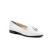 Wide Width Women's Liz Tassel Loafer by Trotters in White (Size 7 W)