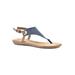 Women's London Thong Sandal by White Mountain in Denim Blue Fabric (Size 7 M)