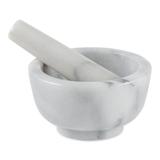 Marble Mortar and Pestle - White by RSVP International in White