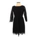 Ann Taylor LOFT Casual Dress: Black Dresses - Women's Size 2