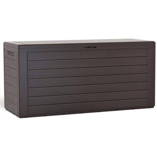 VOUNOT 280 Liter Kissenbox, Gartenbox Aufbewahrung Wasserdicht Auflagenbox, Brown
