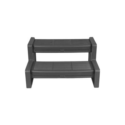 Vinyl Works 29 Inch Deluxe Resin Multi Purpose Home Spa and Hot Tub Steps, Gray - 15.82