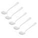 Round Shape Porridge Rice Soup Spoon Tableware Silver Tone 17cm Long 5 PCS - Silver Tone