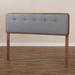 Latitude Run® Jasnoor Panel Headboard Upholstered/Wood & Upholstered/Polyester in Gray | 58.3 H x 57.2 W x 1.6 D in | Wayfair