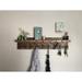 Loon Peak® Anetha Solid Wood 22 - Hook Wall Mounted Coat Rack w/ Storage Wood/Metal in Brown | 9.25 H x 48 W x 5 D in | Wayfair