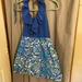 Lilly Pulitzer Dresses | Lp Halter Dress Size M | Color: Blue/White | Size: M