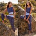 Free People Pants & Jumpsuits | Free People Oh Hey Appliqu Deep Sea Pants | Color: Blue/Purple | Size: M