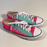 Converse Shoes | Converse Low Drip Print Sneakers Women Size 7 | Color: Pink | Size: 7