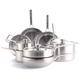 Merten & Storck Tri-Ply Stainless Steel Induction 14 Piece Cookware Pots and Pans Set, Includes Frying Pans, Saucepans, Stockpot, Lids, Steamer, Multi Clad, Induction, Oven Safe, Silver