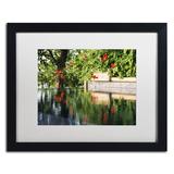 Trademark Fine Art "Trumpet Vine by a Pool" by Kurt Shaffer Framed Photographic Print Canvas | 0.5 D in | Wayfair KS01210-B1620MF