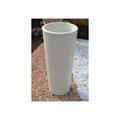 Vaso Alto h 85 vaso tondo alto in resina grigio ghisa moderno - Colore: Bianco Perla