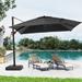 Pellebant 11ft Square Patio Cantilever Offset Umbrella Outdoor without Base