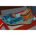 Coach Shoes | New Coach Henley Espadrille Shoes Open Toe Wedges 8.5 Slingback Navy Blue | Color: Blue | Size: 8.5