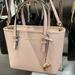 Michael Kors Bags | Michael Kors Jet Set Travel Xs Saffiano Leather Top-Zip Tote Bag Powder Blush | Color: Gold/Pink | Size: Xs