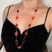 Kate Spade Jewelry | Kate Spade Gold Plated Long 32" Hancock Park Magenta Neon Pink Scatter Necklace | Color: Gold/Pink | Size: Os