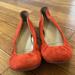 J. Crew Shoes | Bright Red J. Crew Suede Ballet Flats | Color: Red | Size: 7