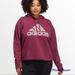 Adidas Tops | Adidas Badge Of Sports Zebra In Hooded Sweatshirt | Color: Pink | Size: Various