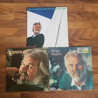 Columbia Media | Lot Of 3 Kenny Rogers Lp Vinyl Records Vg+ Tub6 | Color: Black/White | Size: Os