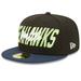 Men's New Era Black/Navy Seattle Seahawks 2022 NFL Draft On Stage 59FIFTY Fitted Hat