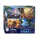 Ceaco Thomas Kinkade The Disney Dreams Collection 4 in 1 500 pc Puzzles [Tangled, Minnie Mouse, Dumbo and Little Mermaid]