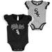 Girls Newborn Black/Heathered Gray Chicago White Sox Scream & Shout Two-Pack Bodysuit Set