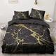 King Size Duvet Cover Black Marble Bedding for Children Aldult Duvet Cover with Zipper Closure Breathable Hypoallergenic Microfiber Quilt Cover 90.5"x 86.6" + 2 Pillowcases 19.7"x 29.5"