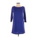 H&M Casual Dress - Shift: Blue Solid Dresses - Women's Size X-Small