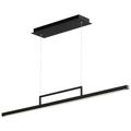 Latitude Run® Gasperone 1 - Light Kitchen Island Linear LED Pendant Glass in White/Black | 129.5" H x 47" W x 5.9" D | Wayfair