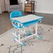 Vivo Kids' Height Adjustable Desk & Chair DESK-V201B Series Wood in Blue | 30 H x 26 W x 26 D in | Wayfair