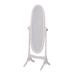 Canora Grey Eggleton Oval Cheval Standing Mirror Wood in White | 59.25 H x 23 D in | Wayfair 1D8A4FC0D3FF4A87A4C3B55D3CEC85C6