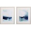 HomeRoots Ocean Wave - 2 Piece Picture Frame Painting Set, Glass | 20 H x 17 W x 1 D in | Wayfair 1000401415