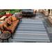 Blue/White 90 x 0.03 in Area Rug - Breakwater Bay Sania Striped Champagne Blue Indoor Outdoor Area Rug, Polypropylene | 90 W x 0.03 D in | Wayfair