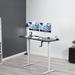 Vivo Manual Height Adjustable Desk Wood/Metal in White/Black | 28.8 H x 59 W x 23.6 D in | Wayfair DESK-KIT-MW6B