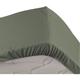 Drap housse 1 personne bonnet 30 cm 90 x 190 cm percale uni 78 fils Kaki - Kaki