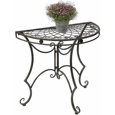 Tisch Halbrund Wandtisch 96000 Beistelltisch Metall 80 cm Gartentisch Halbtisch Halbrundtisch Image