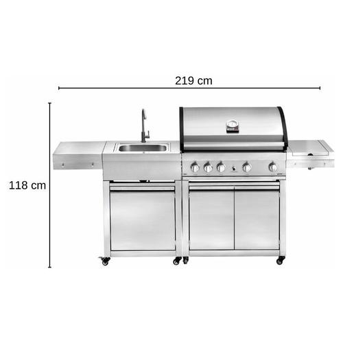 Grandhall elite G4 Sink Set Gasgrill Grill Gas Garten Kamin Outdoor Grill