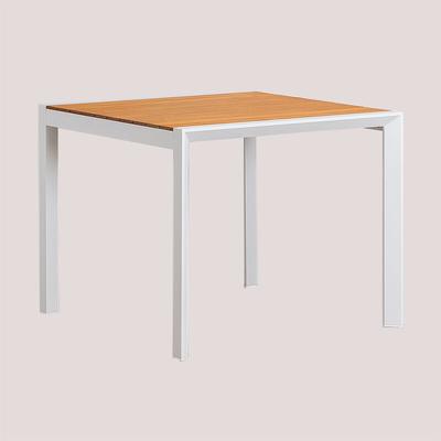 Gartentisch aus Holz und Aluminium Archer Supreme Weiss 90 x 90 cm - Weiss 90 x 90 cm - Sklum
