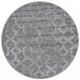 Tapis bohème rond à relief gris 120x120cm