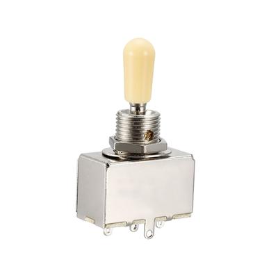 Metal Electric Guitar 3 Way Box Toggle Switch For Paul With Cream Knob