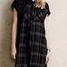 Anthropologie Dresses | Anthropologie Holding Horses Xs Black And Green Button Up Shirt Dress | Color: Black/Brown | Size: Xs